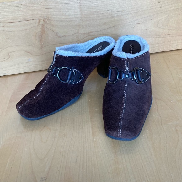 AEROSOLES Suede Slide Fur Bootie size 7 - Picture 3 of 13